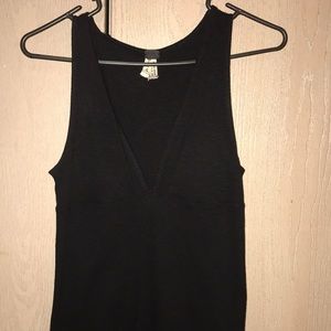 Plunge v-neck tank top